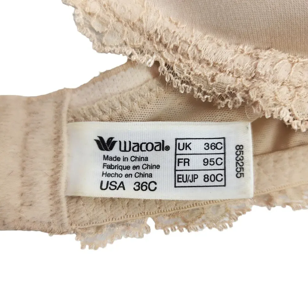 Wacoal Seduction Spacer Contour Underwire T-Shirt Bra In Sand Size 36C